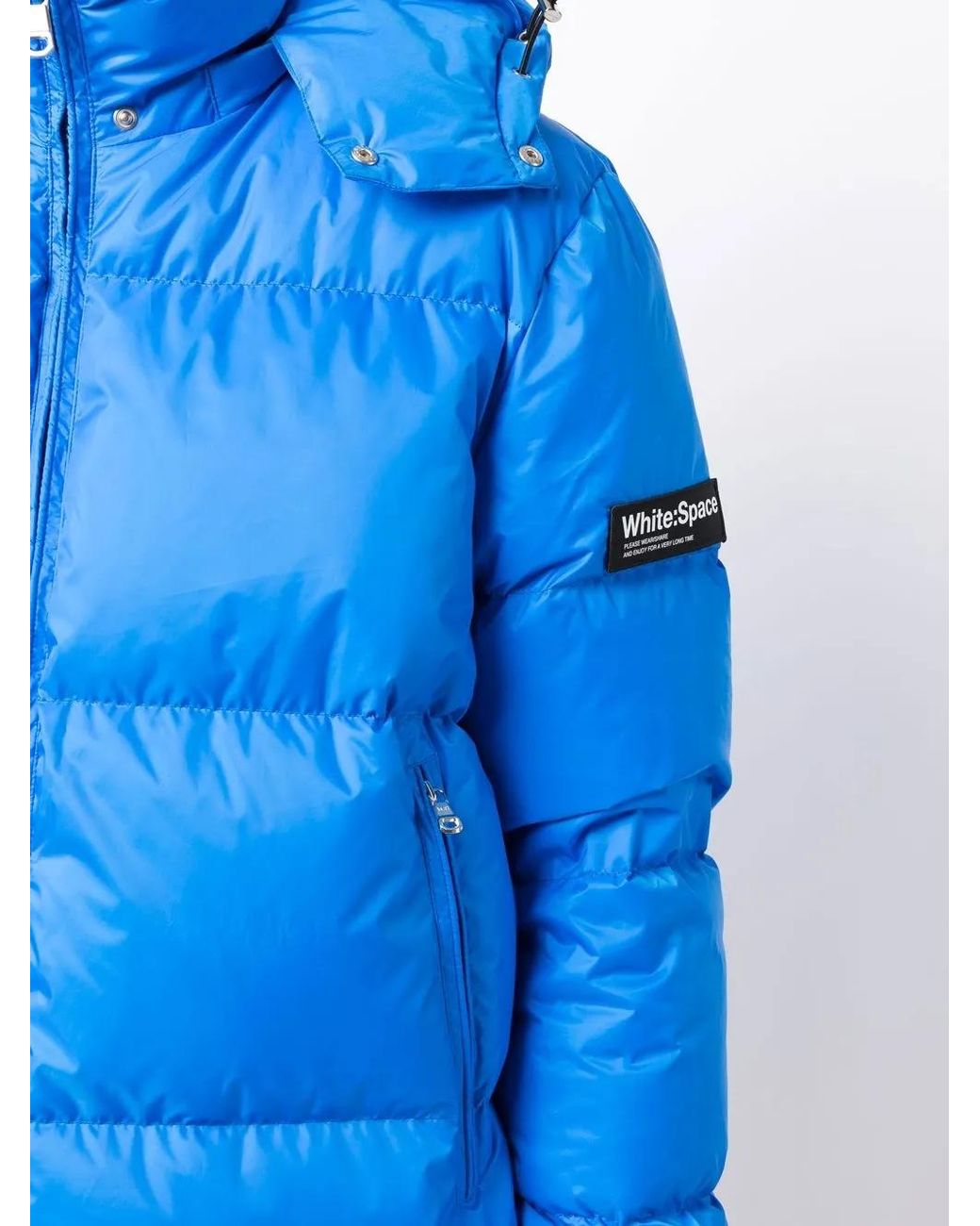 White/space Gefütterte Kapuzenjacke Mit Logo-Patch in Blue für Herren