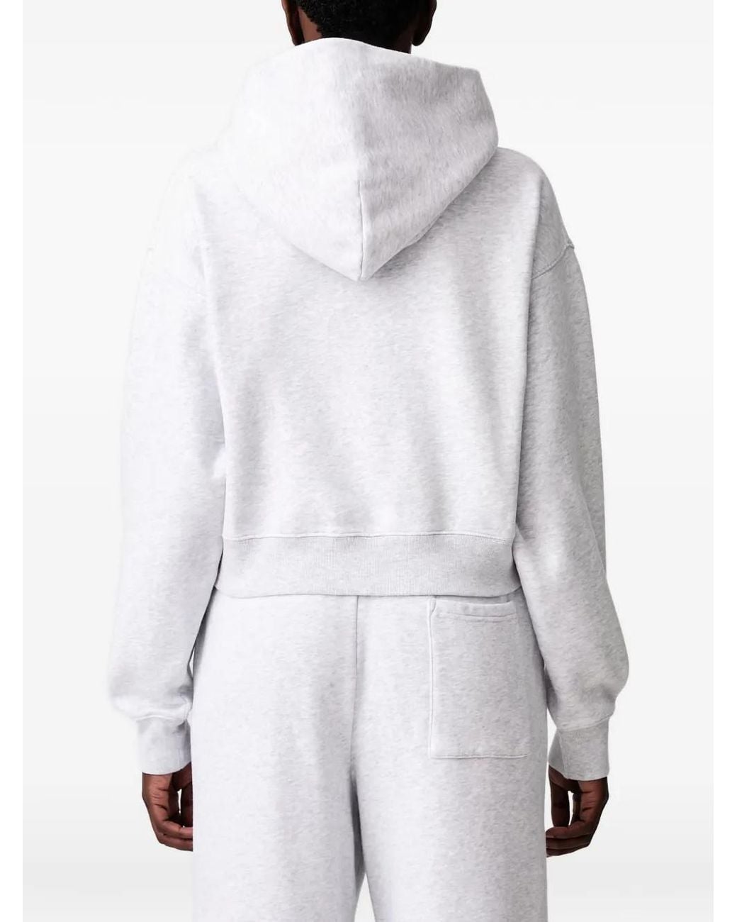 Sporty & Rich White Logo-Embroidered Hoodie