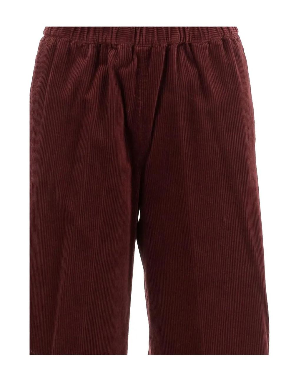 Aspesi Red Elasticated-Waist Trousers