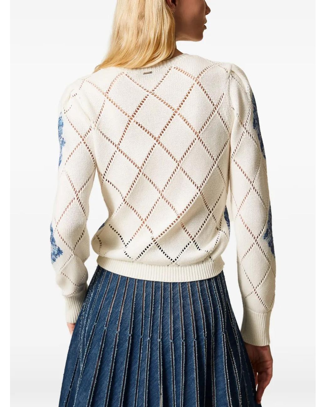 Twinset フローラル セーター Blue