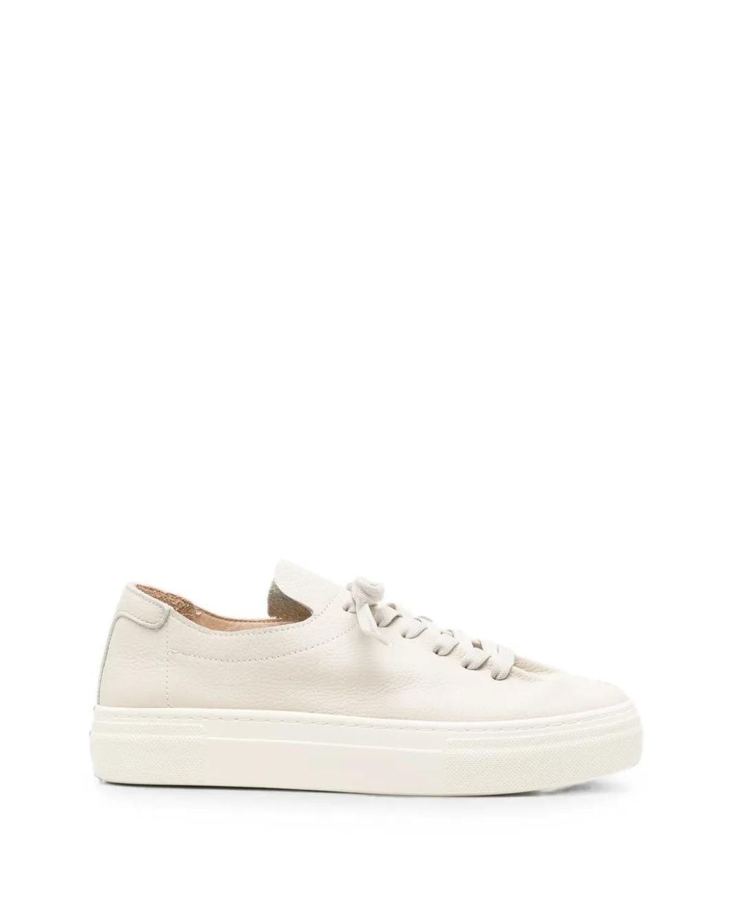 SERGIO MORETTI FIRENZE White Pebbled Leather Sneakers