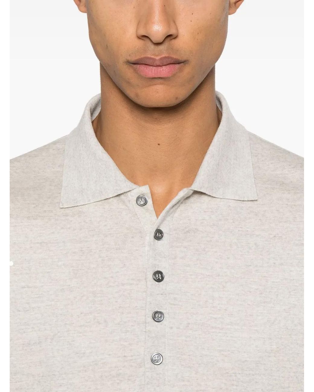 Thom Browne White 4-Bar Wool Polo Shirt for men