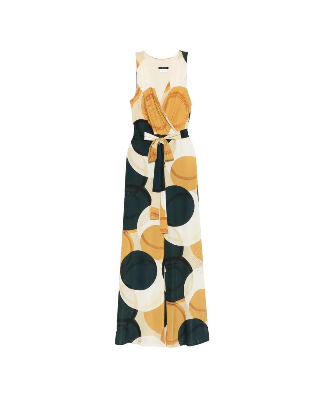 LE_RJTANGE® White Abstract-Print Jumpsuit