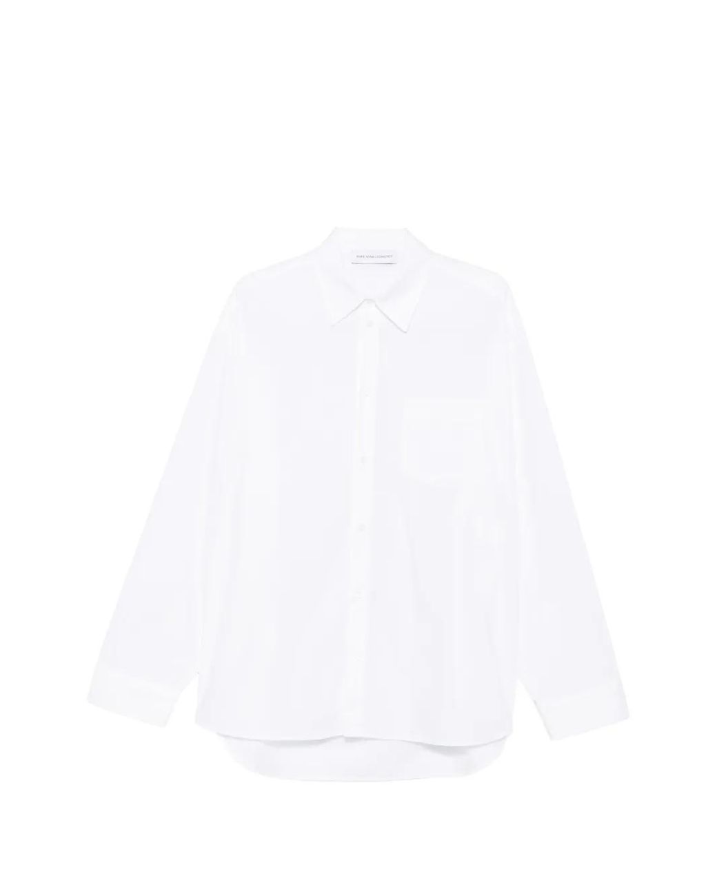 Marie Adam-Leenaerdt White Chemise Oversize À Poche Poitrine