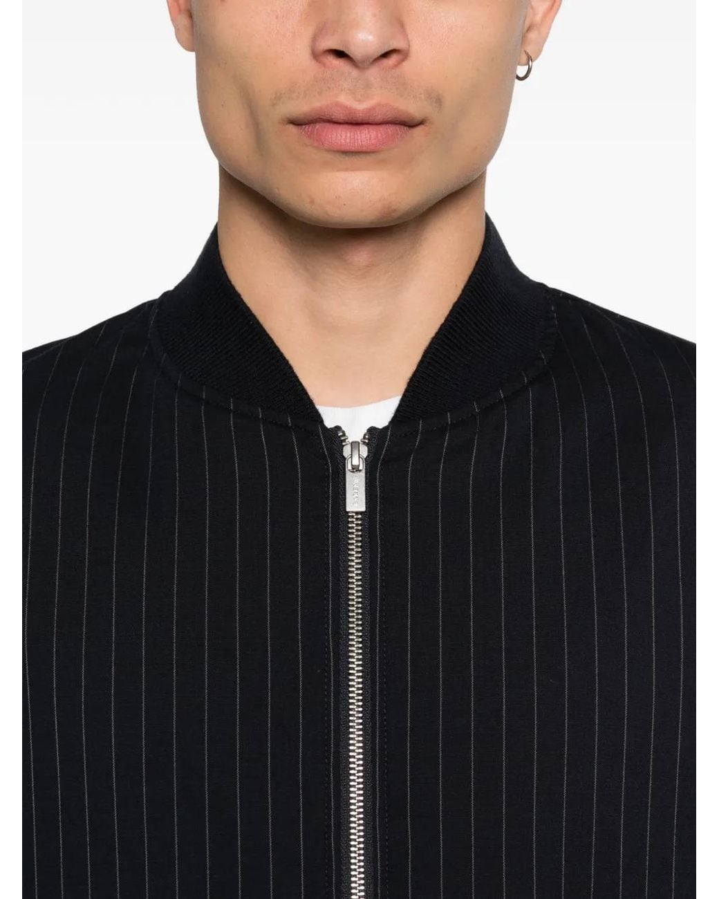 Chaqueta Bómber A Rayas Diplomáticas Barena de hombre de color Black