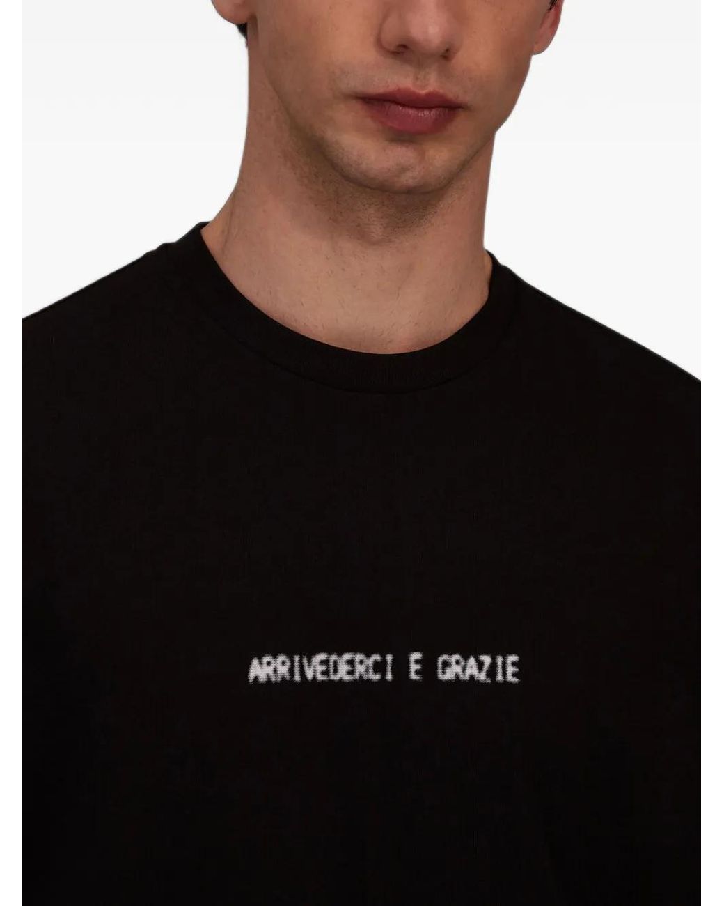 Laminar Black Lettering-Print T-Shirt