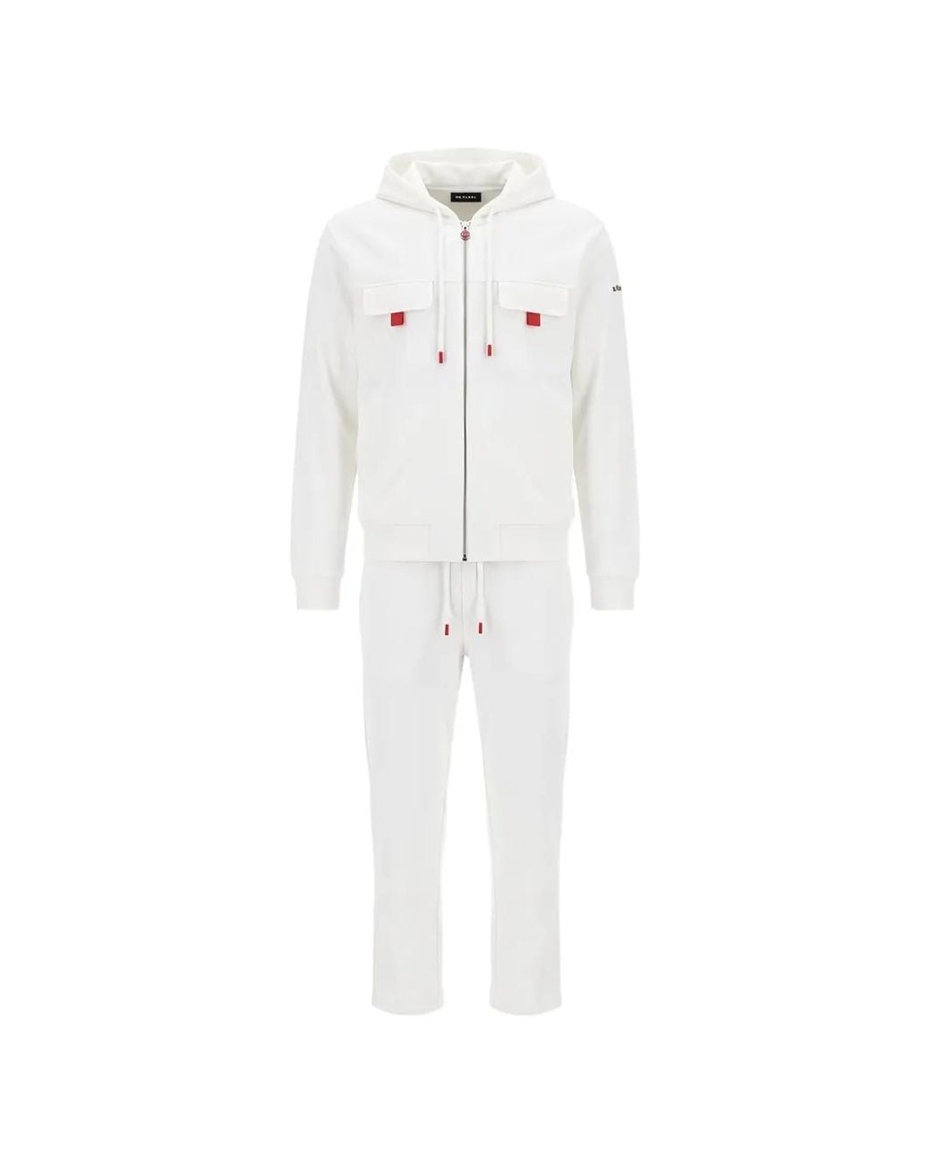 Kiton White Hooded Track Suit for men