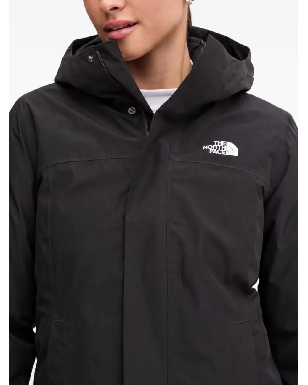 The North Face Black Manteau Zippé À Capuche