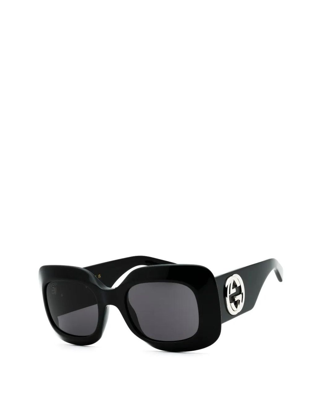 Gucci Black Rectangle-Frame Sunglasses