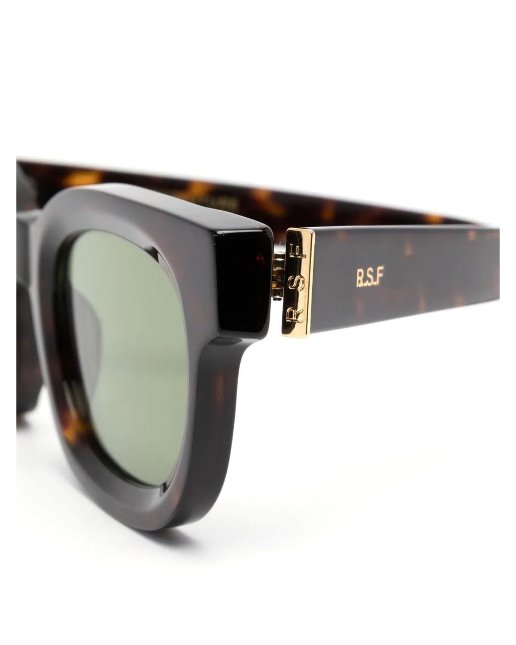 Retrosuperfuture Green Logo-Lettering Square-Frame Sunglasses