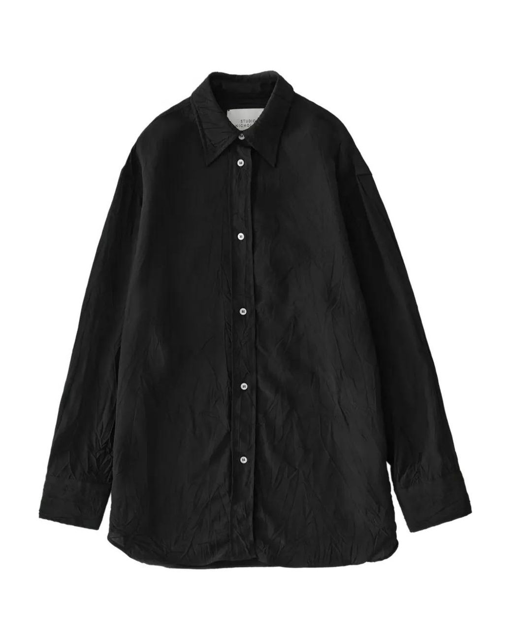 Studio Nicholson Black Long-Sleeve Shirt