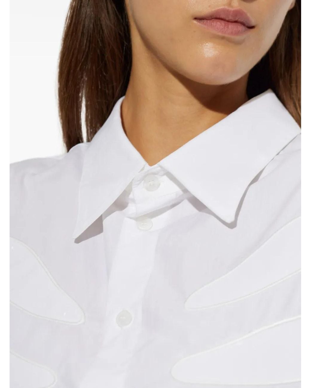 AVAVAV White Embroidered Oversize Shirt
