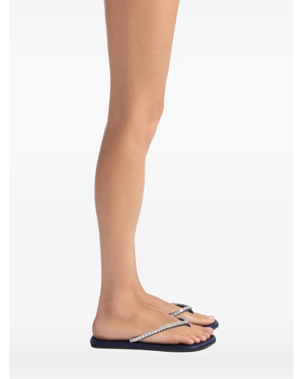 Giuseppe Zanotti Blue Rhinestone Hatsumomo Sandals