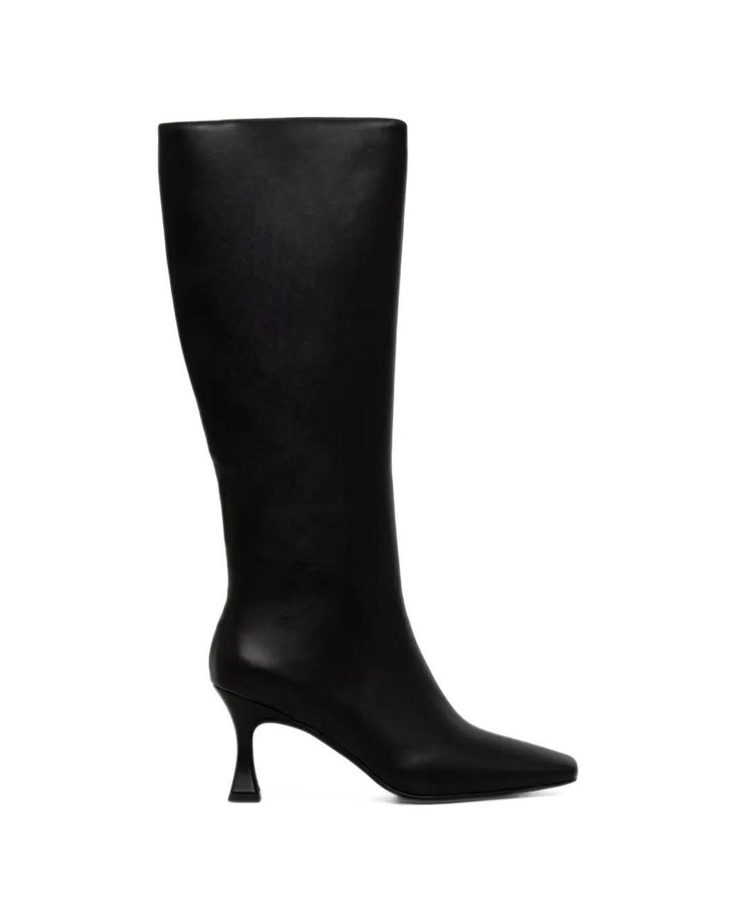 Jeffrey Campbell Black Check-Mate Square-Toe Boots