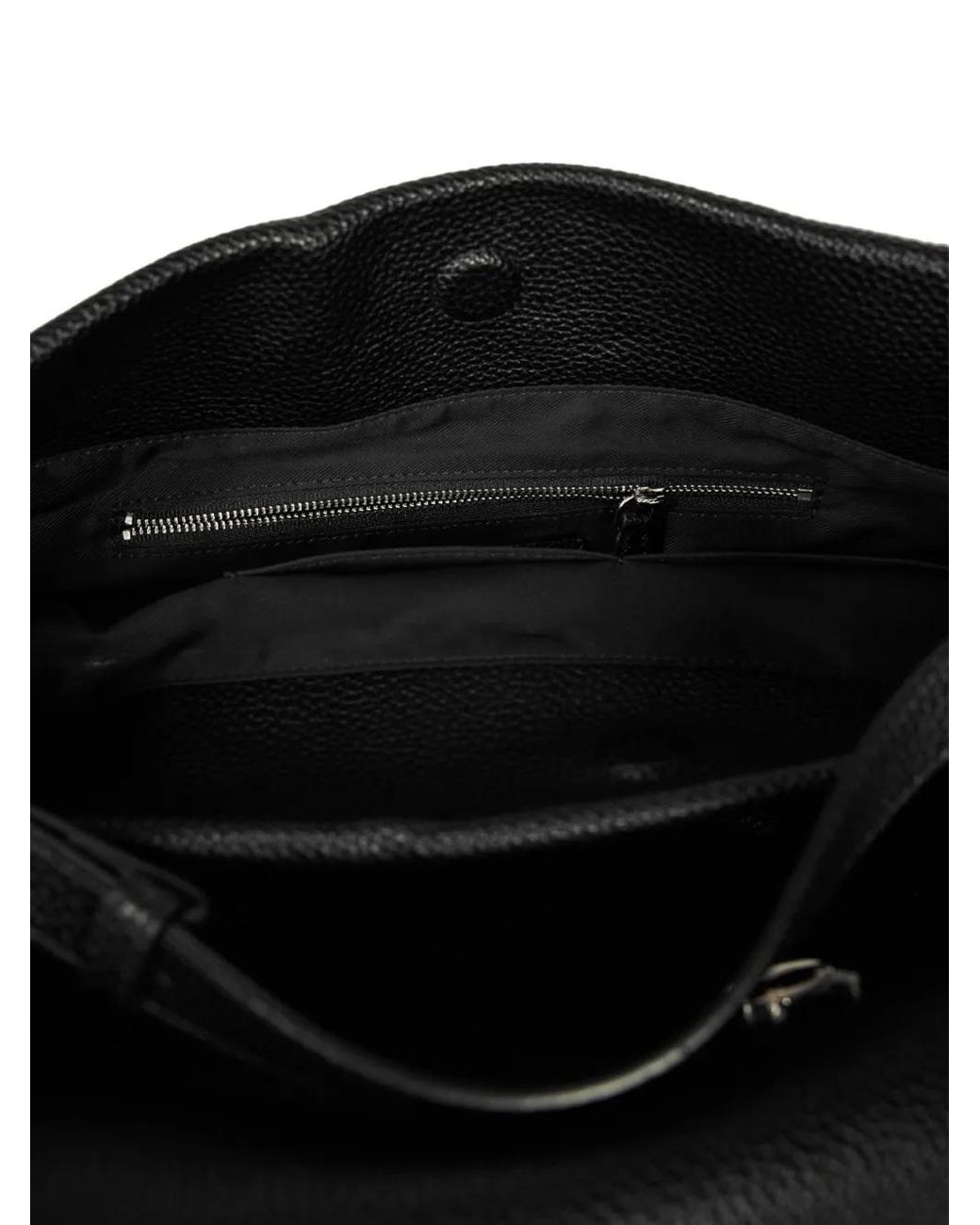 Karl Lagerfeld Black Ikon Pebble Shoulder Bag