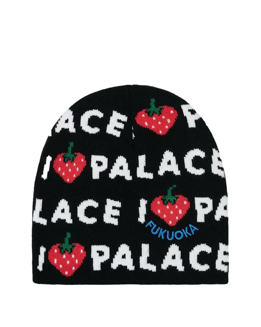 Palace Black Logo-Embellishment Beanie Hat for men