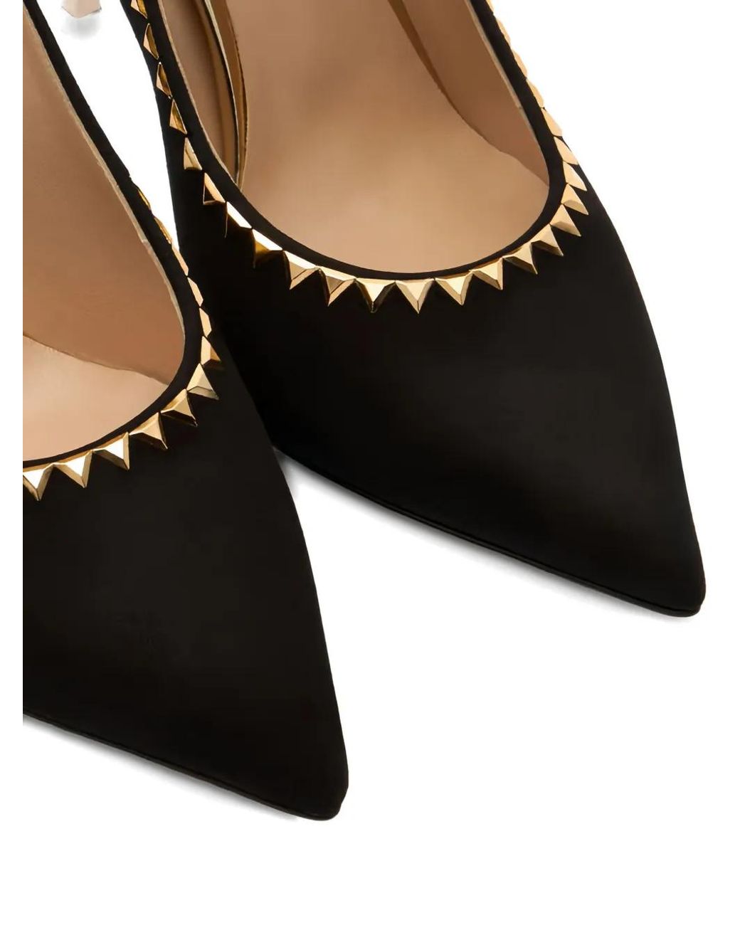 Casadei Black 100Mm Studded Stiletto Pumps