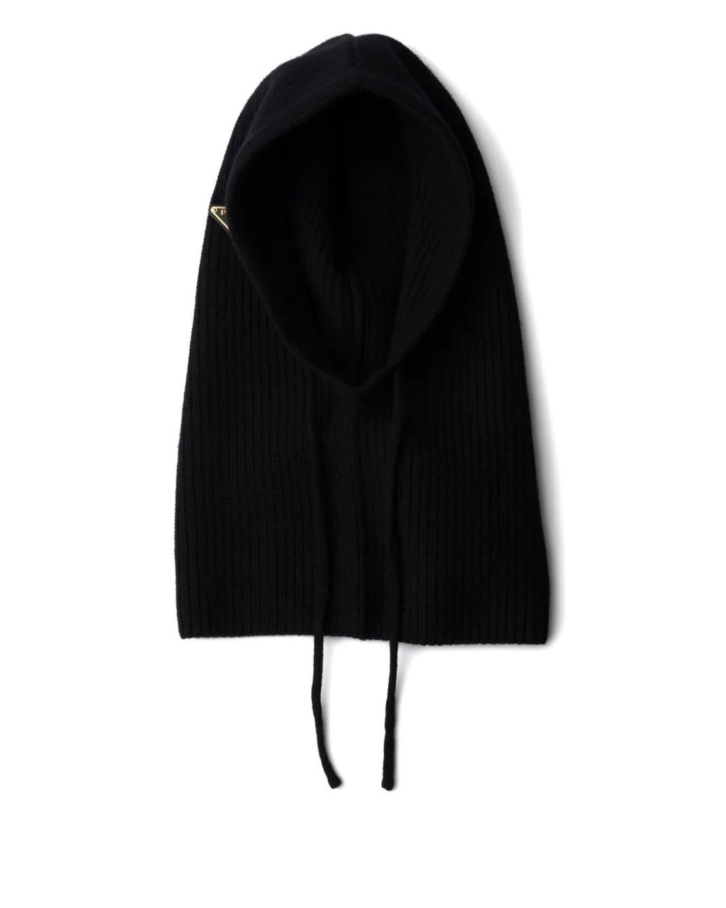 Prada Black Triangle-Logo Balaclava