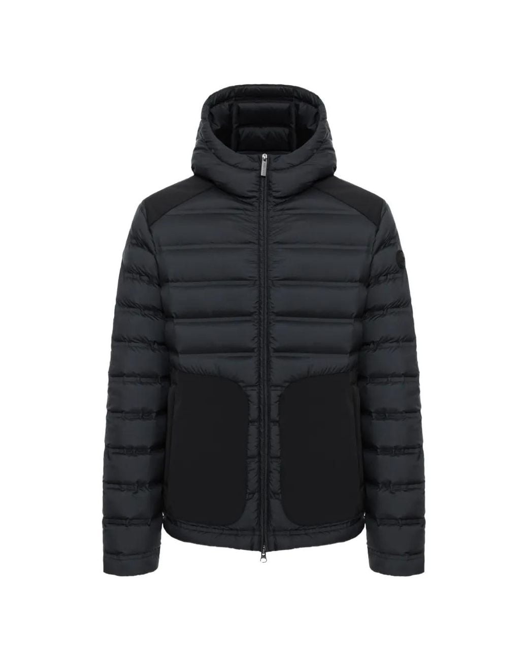 Colmar Black Quilted Hooded Jacket for men