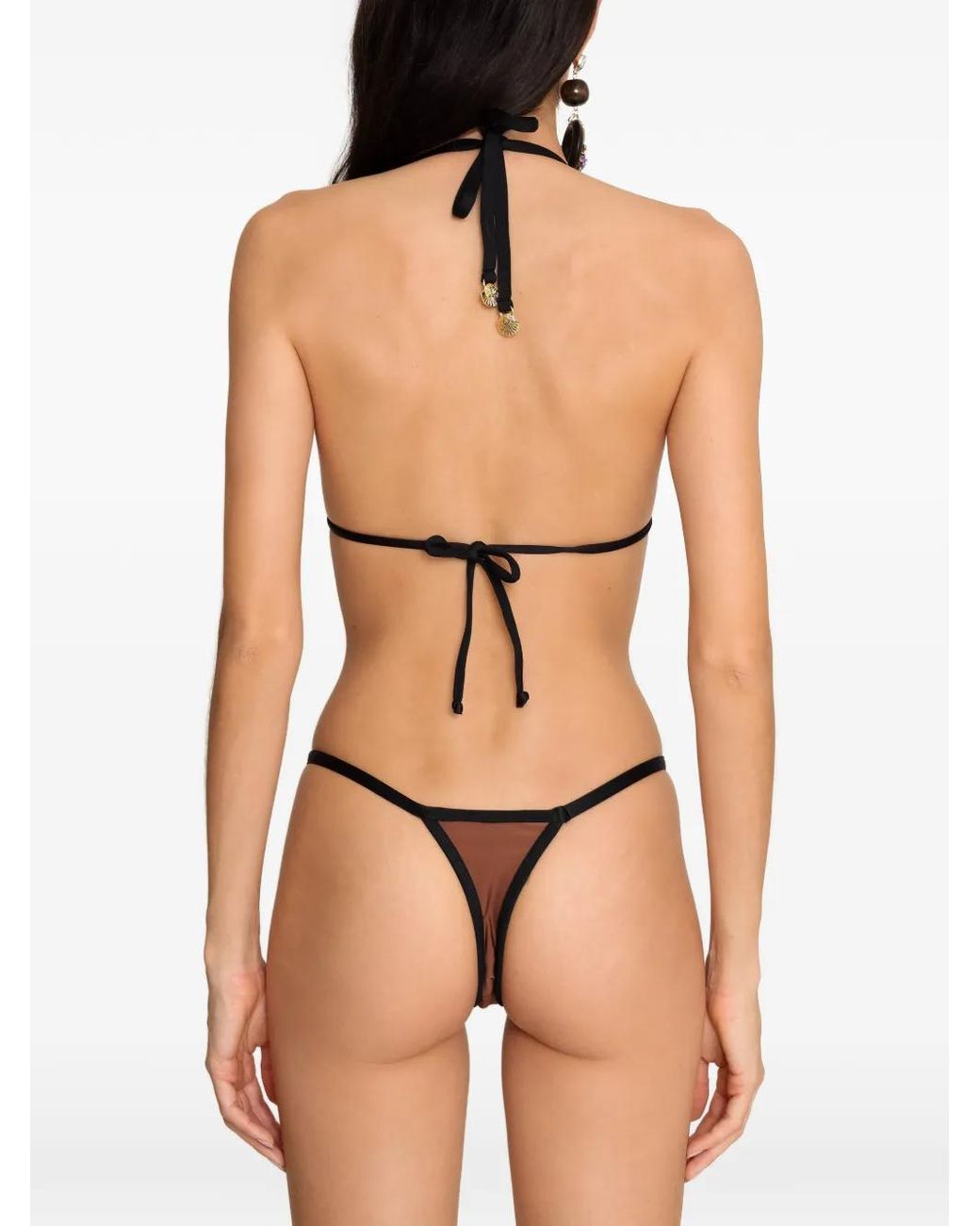 Amir Slama White X Jade Picon Tie-Detail Bikini