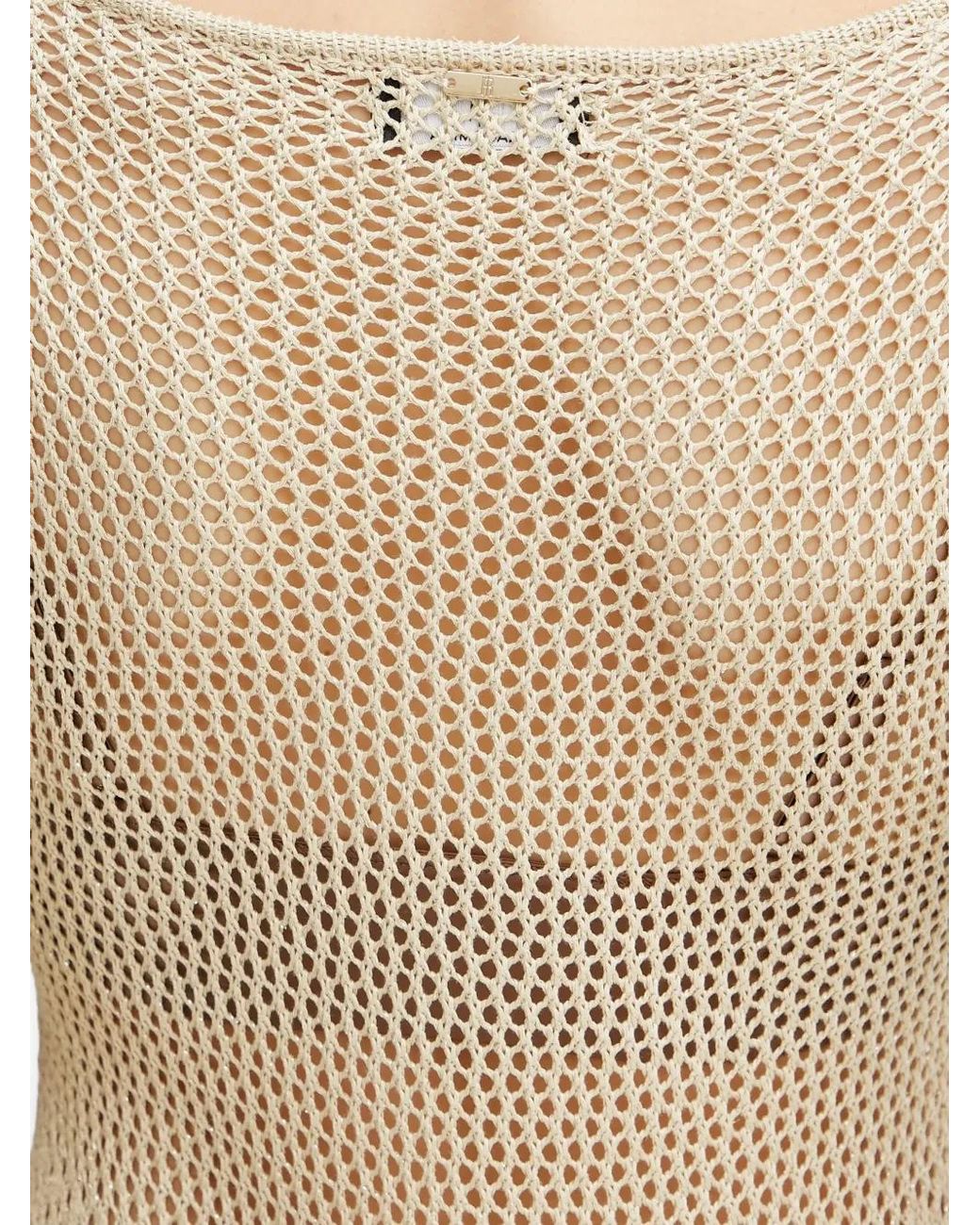 Fracomina Natural Kleid mit Seitenschlitz