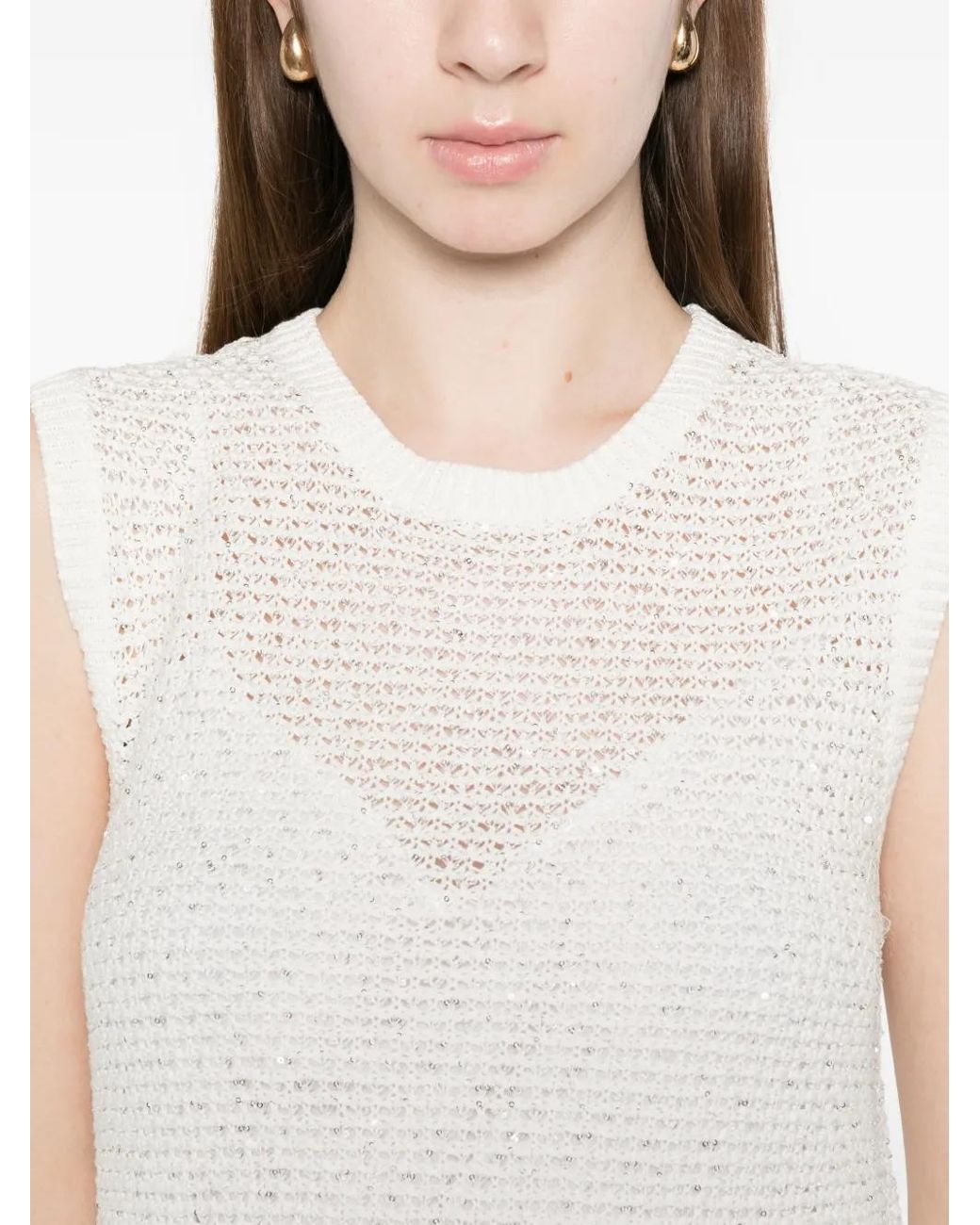 Fabiana Filippi White Cotton Mini Dress
