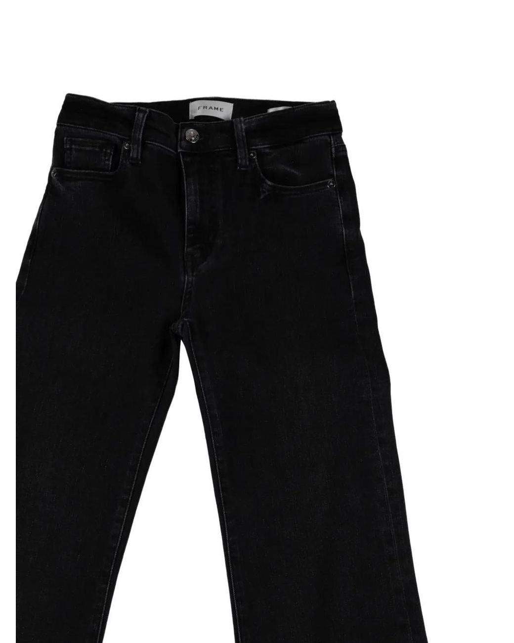 Frame Jeans Button FRAME Button-Fastening Flared Jeans in Black | Lyst