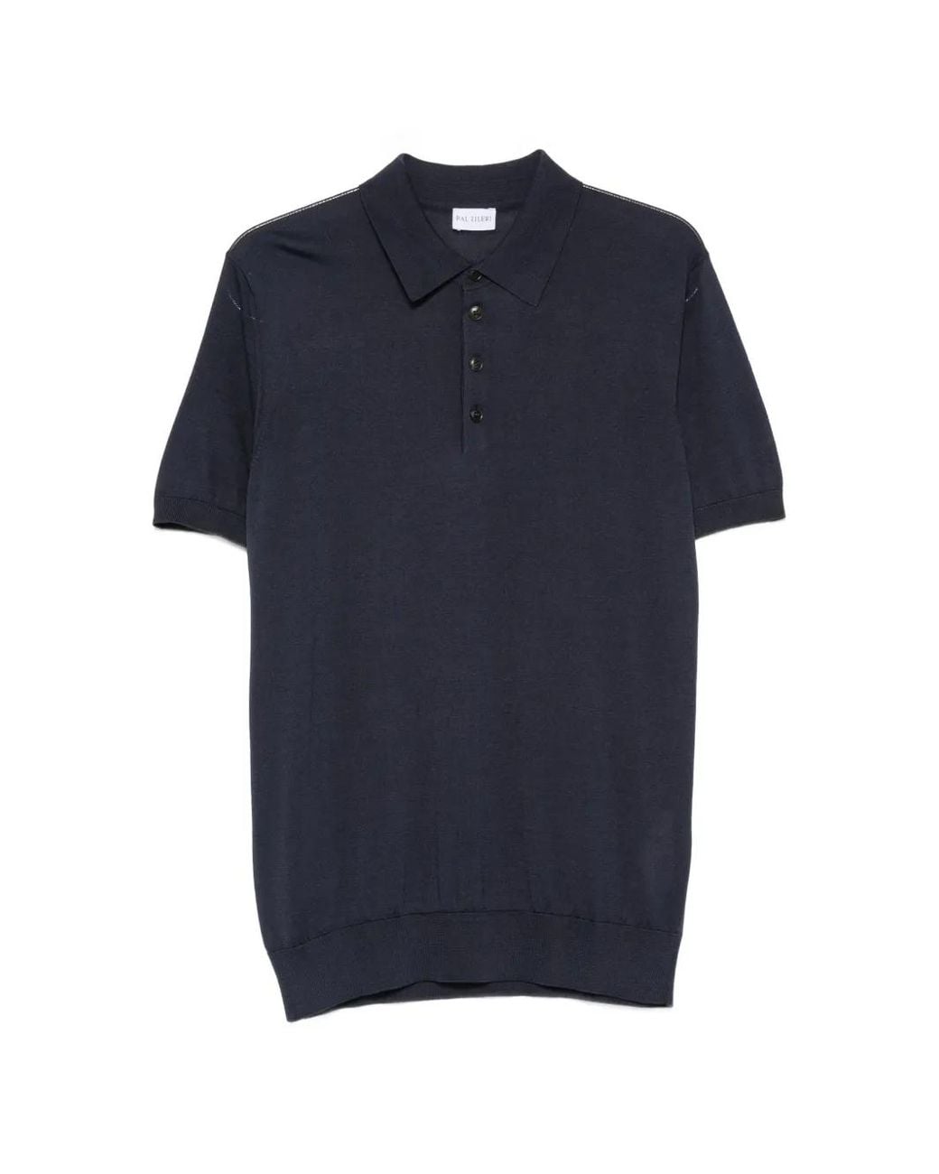 Pal Zileri Blue Short-Sleeved Knitted Polo Shirt for men