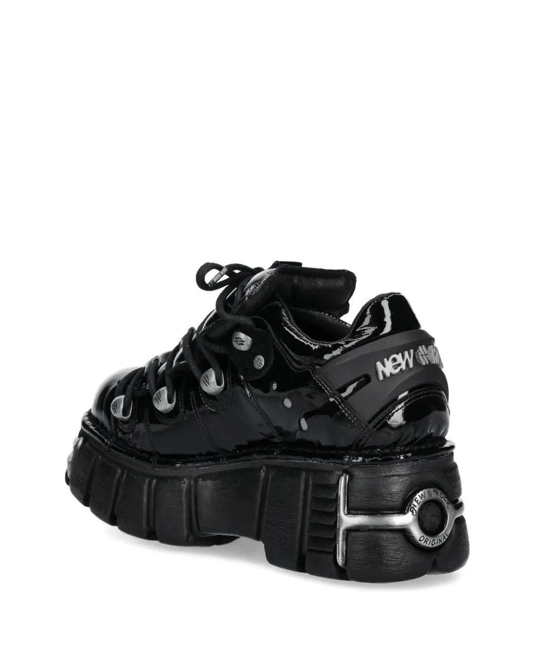 Zapatillas Con Plataforma De 60 Mm New Rock de color Black