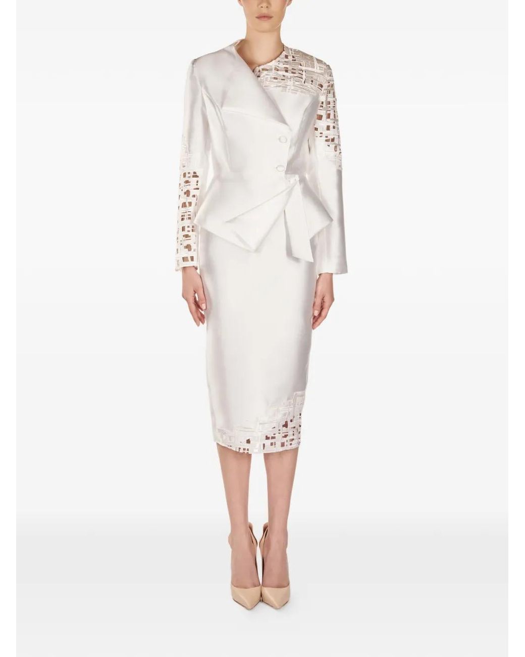 ARAFTU White Costume À Découpes