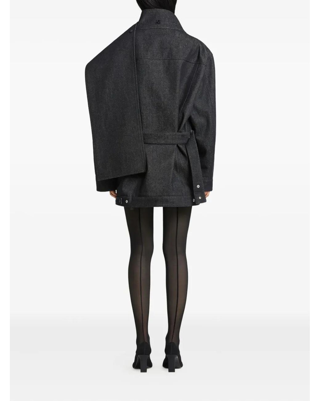 Courreges Black Oversized Denim Jacket