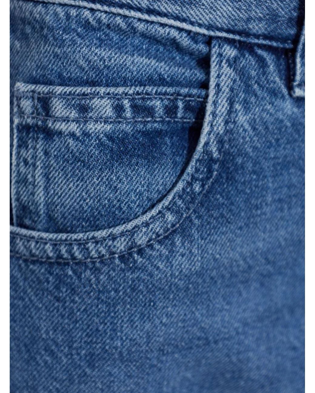 Moncler Blue Wide Leg Denim Jeans