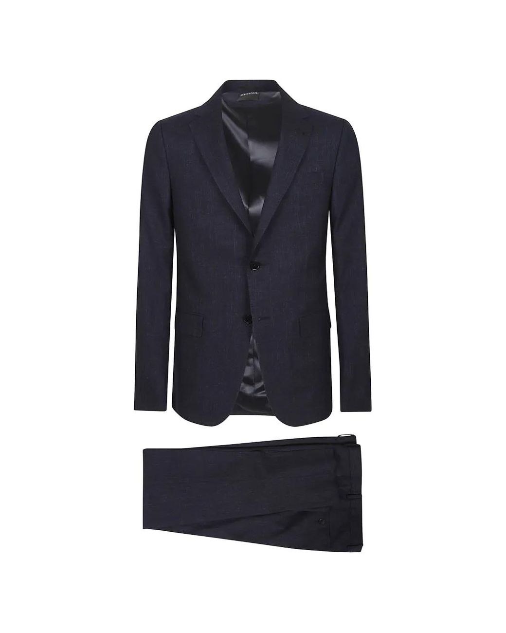 Zegna Blue Long-Sleeves Suit for men