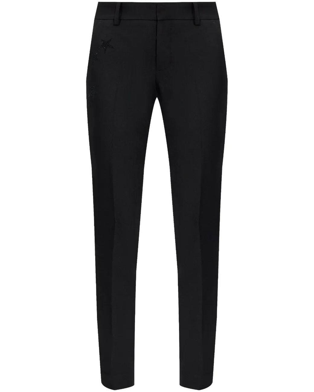 Zadig & Voltaire Black Logo Embellished Mid-Rise Skinny Trousers