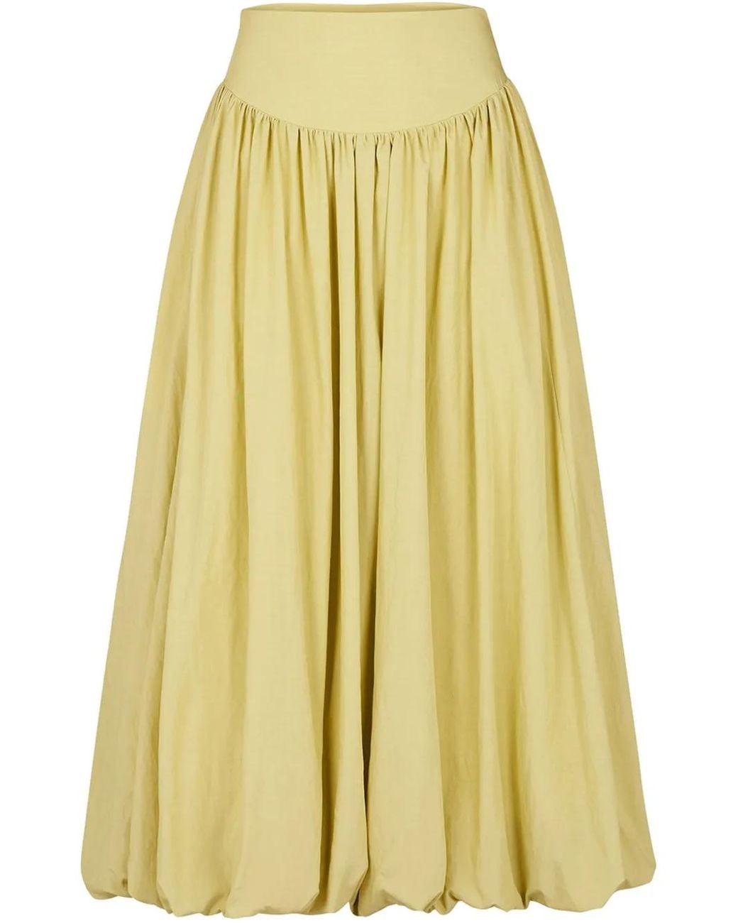 Nicholas Yellow Zaira Midi Skirt