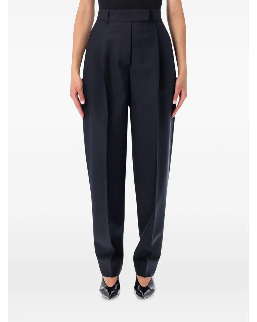 Rohe Blue Daria Pleated Trousers