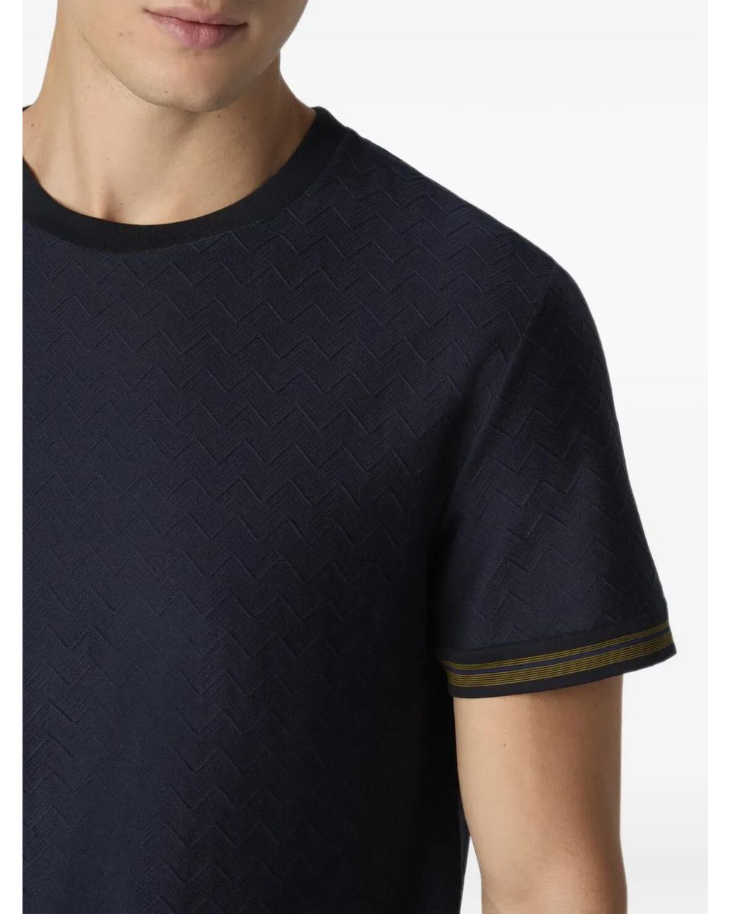 Missoni Blue Zigzag-Design T-Shirt for men