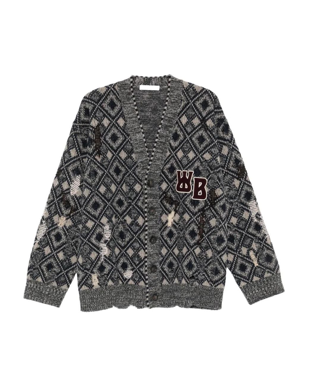 Wales Bonner Gray Sibling Cardigan