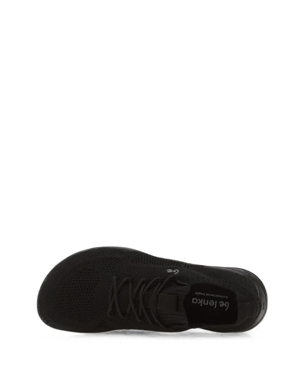 Be Lenka Black Velore Mesh-Knit Front-Lace Sneakers