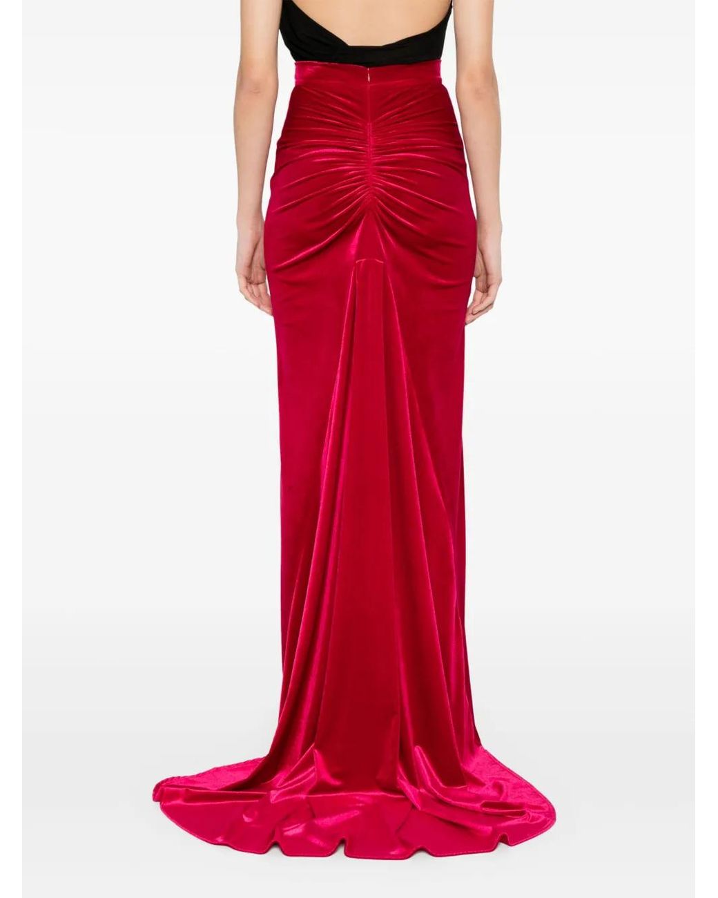 V:PM ATELIER Red Gaia Maxi Skirt