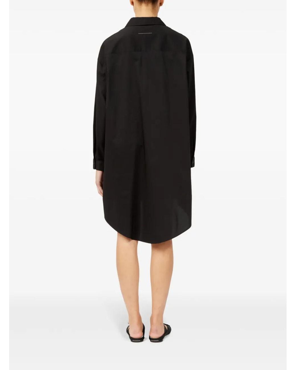 MM6 by Maison Margiela Blue Signature Numbers Motif Shirt Dress