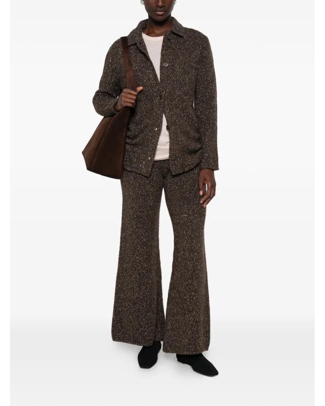 ELY ELY Brown Cecile Speckled Trousers