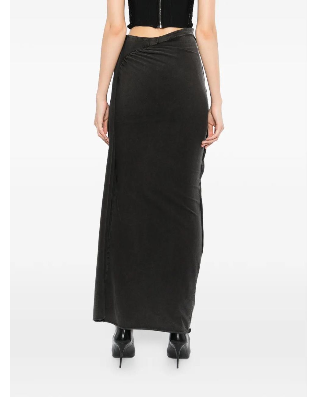 OTTOLINGER Black Slitted Maxi Skirt