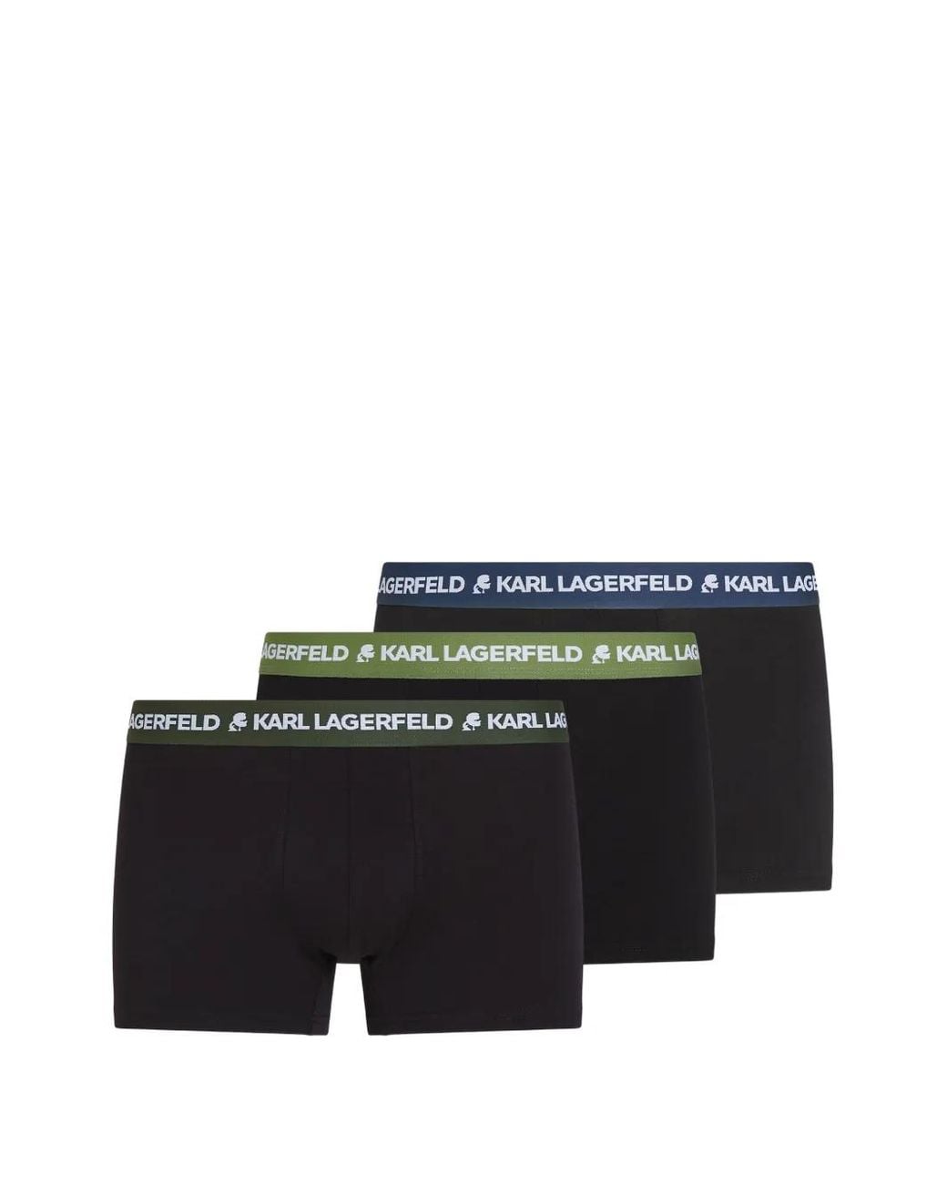 Karl Lagerfeld Black Logo-Waistband Boxers (Set Of Three) for men