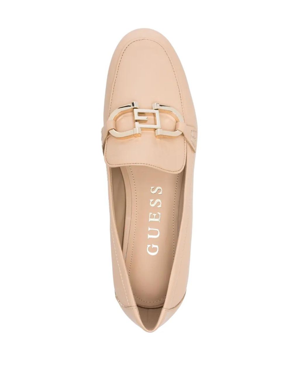 Guess Pink Isaac Leather Loafers