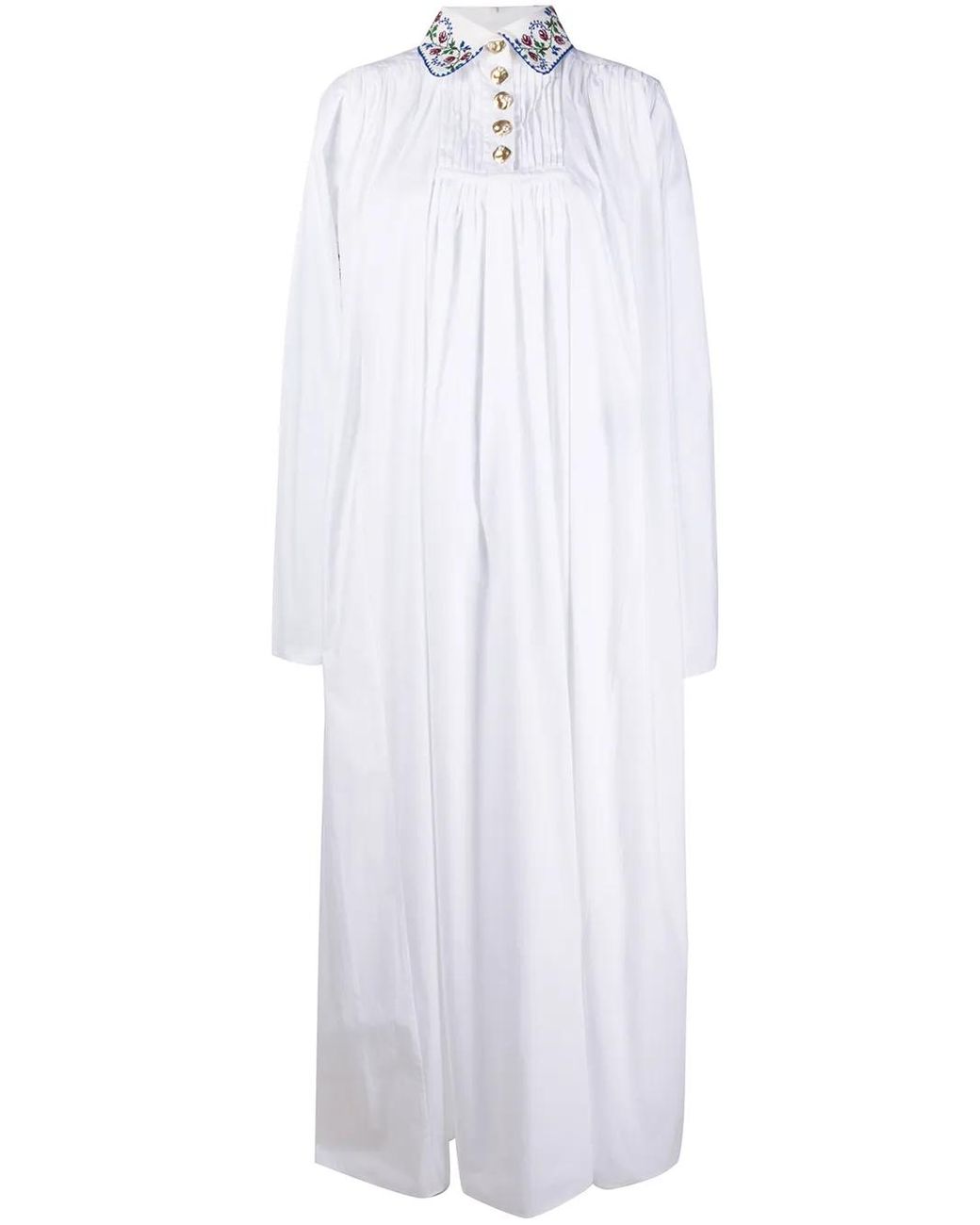 SEEN USERS White Capelet Maxi Dress