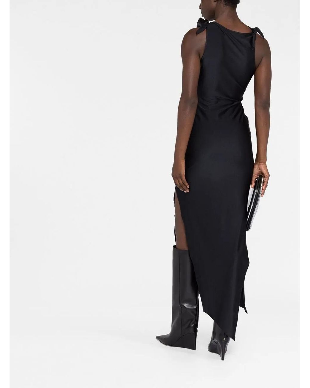 Coperni Flower Midi Jurk in het Black