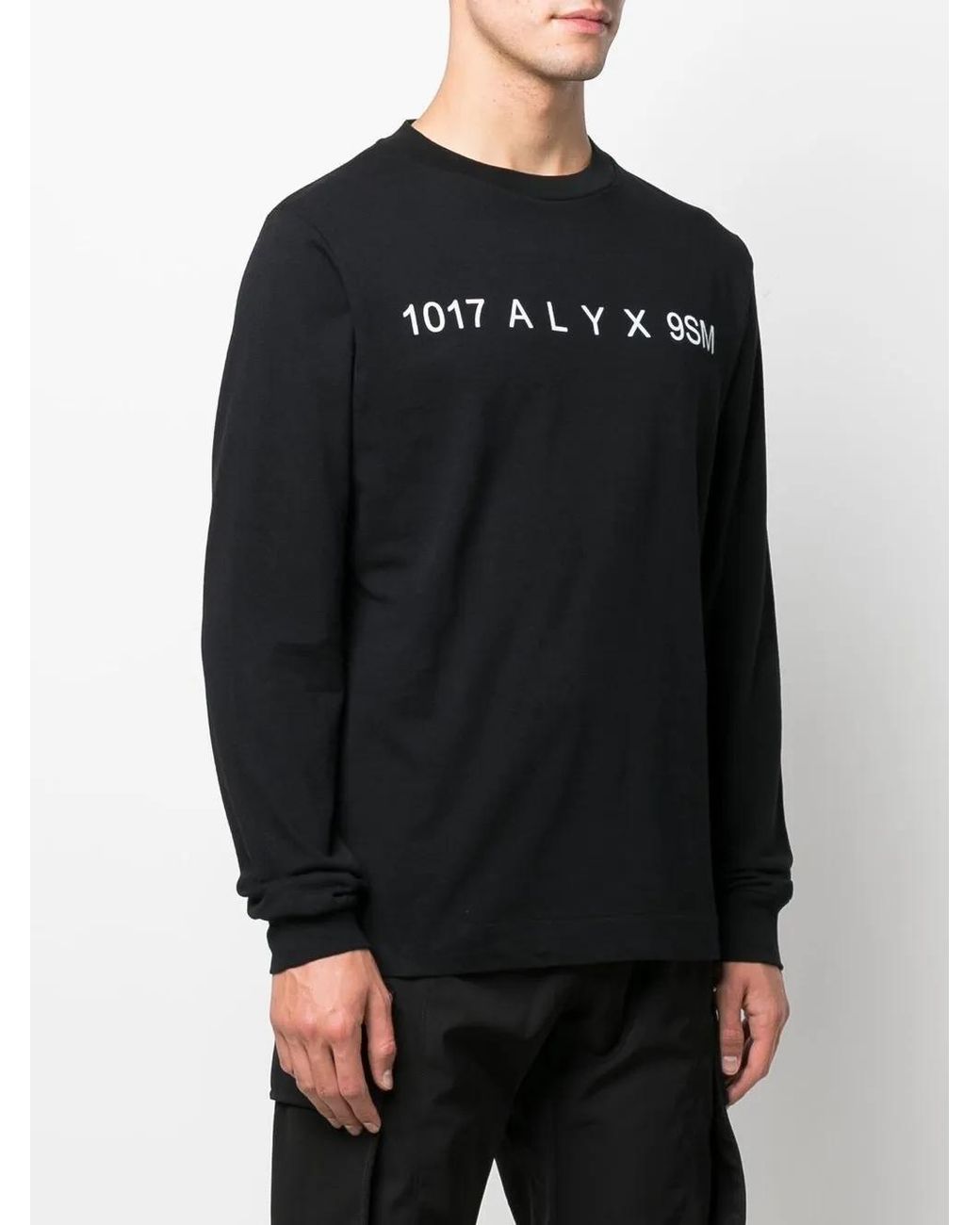 1017 ALYX 9SM Black Logo-Print Cotton T-Shirt