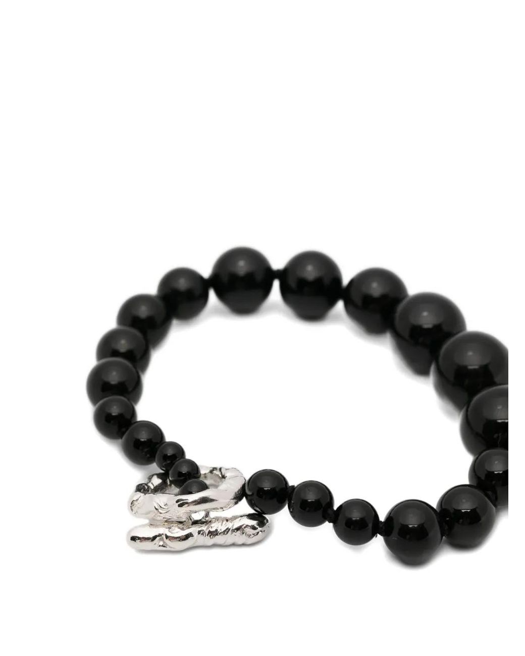 COMPLETEDWORKS Black Beaded Bracelet