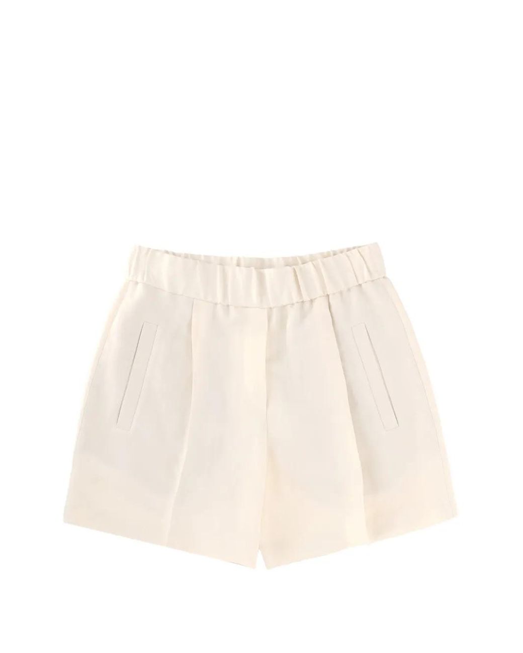 Brunello Cucinelli Natural Mini Shorts For Contemporary Style